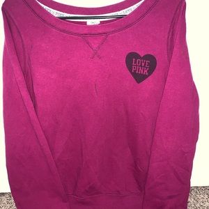 Large PINK purple and black sweater